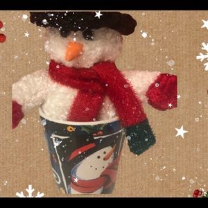 Christmas 🎄 holiday coffee cup with plush